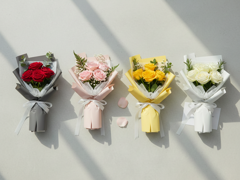 Buket mawar merah pink kuning putih aesthetic untuk mengetahui arti warna bunga